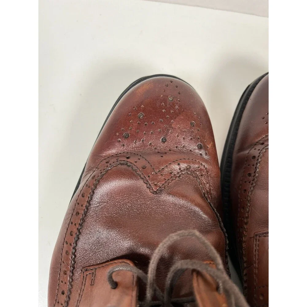 Banana Republic Brown Leather Dress Shoes Men's Size 9.5 Wingtips Oxfords